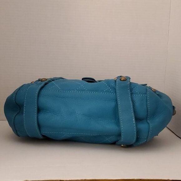 Isabella Fiore Teal Leather Shoulder Bag Satchel Handbag Purse WOMEN'S WOMAN'S - Picture 8 of 14